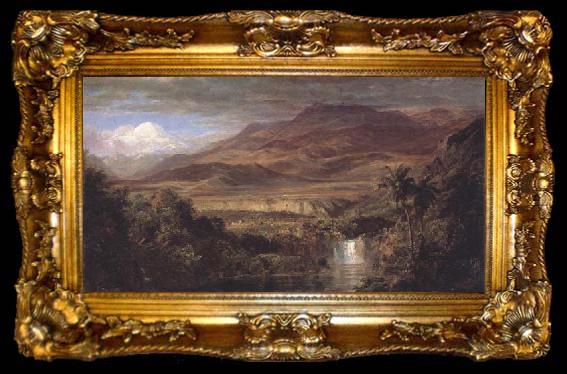 framed  Frederic E.Church Study for The Heart of the Andes, ta009-2